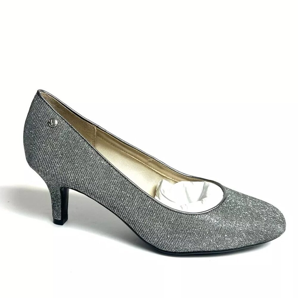 Life Stride Women’s Parigi Pewter High Heels Size 8 Wide